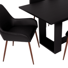 Combo Comedor Satura, Wengue y Café Claro, Incluye Comedor y 6 Sillas