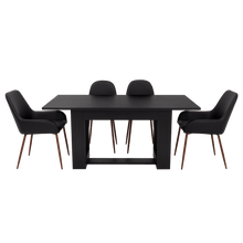 Combo Comedor Satura, Wengue y Café Claro, Incluye Comedor y 6 Sillas