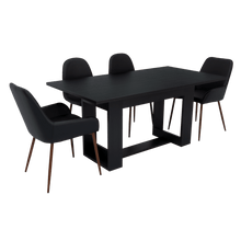 Combo Comedor Satura, Wengue y Café Claro, Incluye Comedor y 6 Sillas