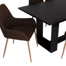 Combo Comedor Satura, Wengue, Chocolate y Café Claro, Incluye Comedor y 6 Sillas