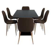 Combo Comedor Satura, Wengue, Chocolate y Café Claro, Incluye Comedor y 6 Sillas