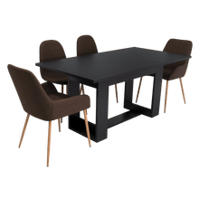 Combo Comedor Satura, Wengue, Chocolate y Café Claro, Incluye Comedor y 6 Sillas