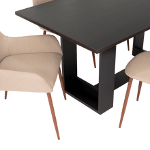 Combo Comedor Satura, Wengue, Café Claro y Chocolate, Incluye Comedor y 6 Sillas