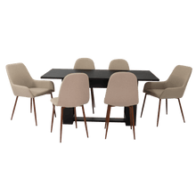 Combo Comedor Satura, Wengue, Café Claro y Chocolate, Incluye Comedor y 6 Sillas