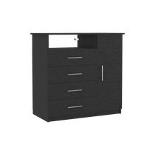 Organizador Barlovento, Wengue, con Cuatro Cajones y una Puerta  ZF X2