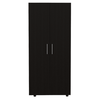 Closet Tera, Wengue, Dos Puertas Abatibles y Dos Tubos Cromados ZF