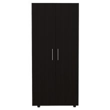 Closet Tera, Wengue, Dos Puertas Abatibles y Dos Tubos Cromados ZF