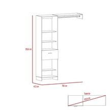 Closet Delhi, Wengue, con Variendad de Entrepaños y Un Cajón