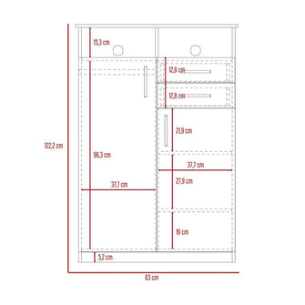 Combo Multifuncional Taurus, Incluye Mesa Para Tv y Closet