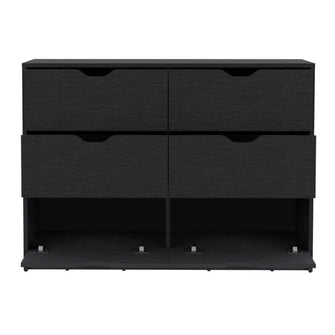 Organizador Brasilia, Wengue, con cuatro cajones multiusos deslizables