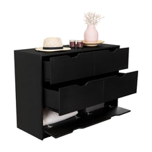Organizador Brasilia, Wengue, Con Cuatro Cajones Multiusos Deslizables