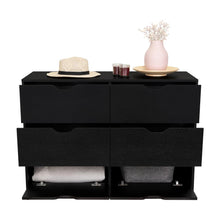 Organizador Brasilia, Wengue, Con Cuatro Cajones Multiusos Deslizables X2