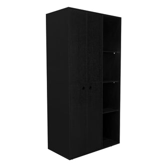 Closet Mandi, Wengue, con Dos Tubos y Un Cajon Deslizable ZF