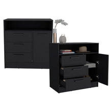 Organizador Omex, Wengue, con Tres Cajones y Una Puerta Abatible ZF X2