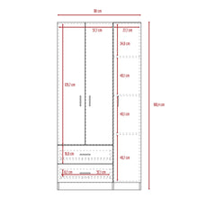 Closet América, Wengue, con Variedad de Entrepaños y Tubo para Colgar Ropa