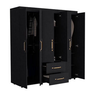 Combo Para Habitación Easy, Incluye Cama - Colchón - Closet - dos Mesas de Noche y Espejo