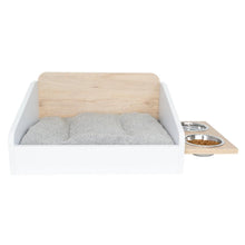 Cama para Mascotas + Comedero Sammy, Beige y Blanco