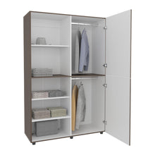 Closet Econo, Milan y Blanco Duqueza, Pequeño con amplios espacios para guardar ropa ZF