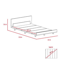 Cama Sencilla Wesley, Miel, Incluye Tendido de Tablones