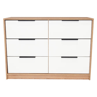 Organizador Wesley, Miel y Blanco, con 4 Cajones y 2 puertas
