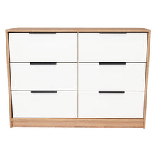 Organizador Wesley, Miel y Blanco, con 4 Cajones y 2 puertas