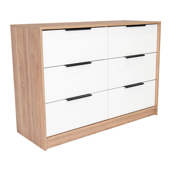 Organizador Wesley, Miel y Blanco, con 4 Cajones y 2 puertas