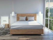 Cama Doble Nebrask, Miel y Blanco, Incluye Cabecera