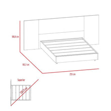 Combo Para Habitación Ecomas, Incluye Cama - Colchón - dos Mesas de Noche - Organizador y Repisa