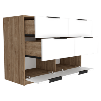 Combo Para Habitación Ecomas, Incluye Cama - Colchón - dos Mesas de Noche - Organizador y Repisa
