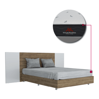 Combo para Habitación Jabel, Incluye Cama Doble y Colchón