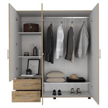 Combo Para Habitación Dalia, Incluye Base Cama - Colchón - Closet - dos Mesas de Noche y Panel