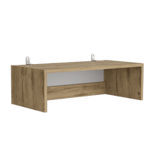 Biblioteca Home, Macadamia y Blanco Cartón, con Cuatro Entrepaños Incluye complemento