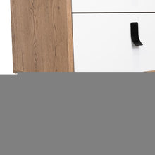 Organizador Huna, Blanco y Macadamia, con dos cajones diseño moderno