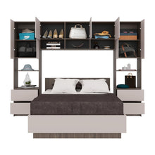 Cama con Closet Deni, Milan y Capri, incluye tendido de tablas y closet con  amplios espacios de almacenamiento