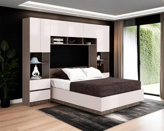 Cama con Closet Deni, Milan y Capri, incluye tendido de tablas y closet con  amplios espacios de almacenamiento