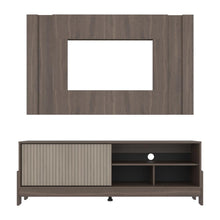 Mesa Para Tv Odell, Milan y Roble Natural, Para Televisor desde 50" a 65"