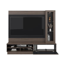 Centro de Entretenimiento Yakarta, Milan y Roble Natural, con Espacio Para Televisor para Hasta 65 Pulgadas y Varios Entrepaños