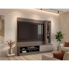 Centro de Entretenimiento Yakarta, Avellana y Roble Natural, con Espacio Para Televisor para Hasta 65 Pulgadas y Varios Entrepaños