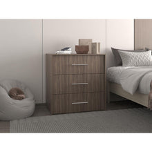 Organizador Montano, Avellana y Wengue, con tres cajones deslizable para guardar objetos personales