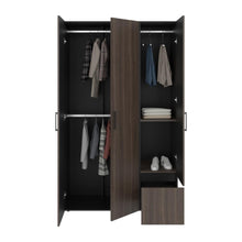 Closet Kenvil, Milan y Wengue, con un cajon y tres puertas