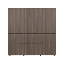 Closet Siruela 200, Milan y Wengue, con Cuatro Cajones, Ocho Puertas y Gran Capacidad de Almacenamiento