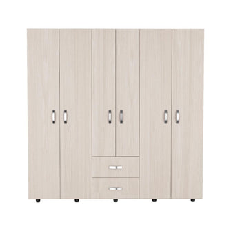 Closet Barin, Nevado y Blanco, con cuatro puertas abatibles