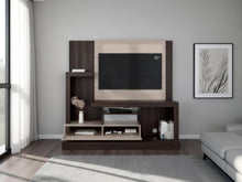 Mesa Para Tv Draven, Nogal y Bardolino, con Espacio Para Televisor de Hasta 55 Pulgadas