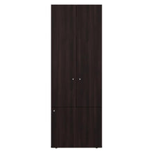Closet Beico II, Nogal y Negro, con tres Puertas Abatibles y cuatro entrepaños ZF