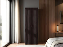 Closet Beico, Nogal y Negro, con dos Puertas Abatibles y cuatro entrepaños ZF