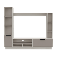 Mesa Para Tv Marsel, Nevado y Cocoa, Para Televisor de 60 Pulgadas