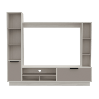 Mesa Para Tv Marsel, Nevado y Cocoa, Para Televisor de 60 Pulgadas