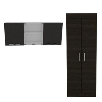 Combo para Cocina Estarlet, Wengue, Incluye Alacena y Mueble Superior de Cocina