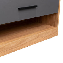 Organizador Giroa, Plata Oscuro y Fresno Europeo, con tres cajones para guardar ropa