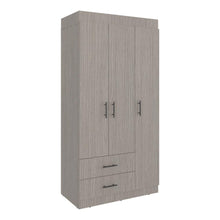 Closet Houston, Positano y Wengue, Con Tres Puertas Batientes y Dos Cajones Con Amplio Espacio De Almacenamiento